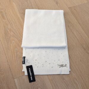 Karl Lagerfeld Elegant White Scarf